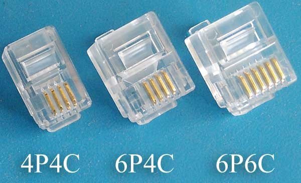 4P4C 6P4C 6P6C connector comparison