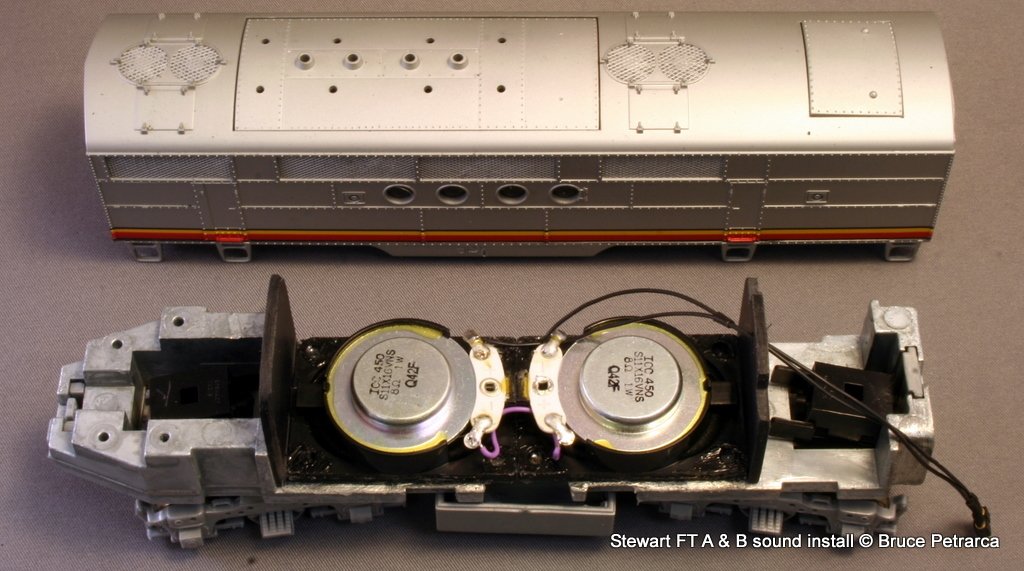 Top view of Stewart FT-B with speakers and baffle plates